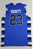 One Tree Hill Ravens Jersey 3 Lucas 23 Nathan Brother Movie Basketball Jerseys Color Team Black White Purple Brodery and ED Quality
