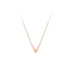 Pendant Necklaces Korean Fashion Initial V-Letter Necklace For WomenTitanium Stainless Steel Chain Wholesale Hip Hop Jewelry