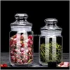 Housekeeping Organization Home Gardenglass Scented Tea Jar Transparent Storage Bottle Sealed With Lid (350/500Ml) Bottles & Jars Drop Delive