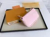 Высококачественный женский кошелек косметический сумка целый топ-звездный дизайнерский дизайнерский дизайнерский мода All-Match Ladies Single Syste-молния Классический кошелек с Box35A