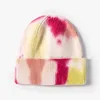 Beanie/Skull Caps Berretti Unisex Moda Casual Tie-dye Stampato Gradiente Cappello di lana Caldo Lavorato a maglia all'aperto Femmina Skullies Chapeau Femme