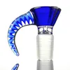 JEMQ arc-en-ciel diapositives 14mm narguilés mâle importation couleur fait coloré décoratif verre artisanat bol pour eau bangs fumer bols