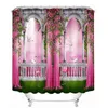 Rideaux de douche vue 3D conte de fées monde cygne et flamant rose rideau de salle de bain imperméable épaissi bain personnalisable