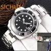 SUCHU1-U1 Wysokiej jakości wysokiej jakości drobnoziarniste ślizgowe zegarek męski 40 mm mechaniczny mechaniczny 904L Stal nierdzewna Automatyczny ruch 5ATM Wodoodporny Supphire Super Luminous Sapphire