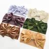 Baby pleuche Bows headbands girls big velvet Bow wide elastic hairbands kids princess hair bands children christmas party Accessor7626934