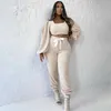 Duas de inverno do clube de duas peças para mulheres tracksuit 2 peças conjuntos mulheres corredores suor ternos lounge wear designer roupas 25395P 210712