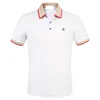 2021 Summer Mens Polo Shirts With Letters Fashion Designer Polos for Men High Street Tee T-Shirt Classic Short Sleeve Tops Clothing Multi Option