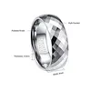 Bröllopsringar Bonlavie High Polishing Men Ring Tungsten Carbide Multi-Facetterade Men's Jewelry Promise Band Anillos Para Hombres297x