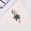 Passend für Pandora-Charm-Armbänder, europäischer Silber-Charm, Perlen, Kokospalmen-Anhänger, DIY-Schlangenkette für Frauen, Armreif, Halskette, Schmuck