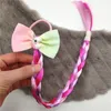 New New Girls Cute Cartoon Bow Butterfly Colorful Braid Headband Kids Ponytail Holder Elastici Moda Accessori per capelli 1859 Y2