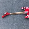 Guitarra eléctrica Edward Eddie Van Halen Black White Stripe Red Heavy Relic Maple Neck, Floyd Rose Tremolo Locking Nut