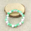 Natural Glass Bead Bracelet 8mm Round Beaded Adjustable Elastic Rope Bracelets Bangle For Women Men Jewelry Braided Bracelet