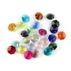 2021 14mm 1000pcs/2000pcs Crystal Glass Octagon Beads Mixed Colors In 1 Hole/2 Holes For DIY Chandelier Prism Parts