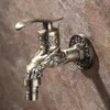 Rubinetti per lavabo da bagno Doodii Montaggio a parete intagliato in lega di zinco Bronzo antico Rubinetto, Rubinetto decorativo da giardino per esterni Lavatrice Rubinetto piccolo