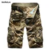 Camouflage Camo Cargo Shorts Men Mens Casual Shorts Man Loose Work Shorts Man Militär Kort Byxor Kläder B0678 210518