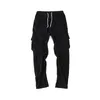 Pantalon cargo pour homme Streetwear d'hiver Poches Sweat Pantalon décontracté Pantalon de survêtement pour homme Jogging