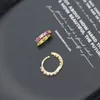 Modian 925 Sterling Silver Gold Color Geometryczny Hoop Kolczyk Dla Kobiet Luksusowe Ślubne Oświadczenie Engagement Biżuteria
