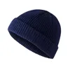 Beanie/Skull Caps stickade hattar för kvinnor män beanie hatt vinter retro brimfri baggy melon cap muff dockare fiskare mössa män#p2 pro22