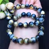 Brins de perles 10-14mmNatural Fantasy Tiger Eye Pierre Perle Bracelet Énergie de Guérison Bijoux Chanceux Élastique Pour Hommes Et Femmes Fawn22