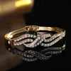 3 Stücke Gold Farbe Voller Strass Kristall Armband Armreif für Frauen Arabisch Ethnische Hochzeit Schmuck Marokko Braut Geschenk Q0719