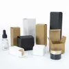 50pcs/packaging box cosmetics packaging gift essential oil bottle Kraft white card black available custom size 210724