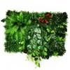 Artificiell växt gräsmatta diy bakgrund vägg simulering gräs blad panel grön dekoration hängande