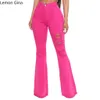 Lemon Gina Fashion Match Tendance Personnalité Rip Stretch Bell Pantalon Q0802