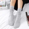 Fashion Accessories Women's Socks Japanese Cotton Multi colors Long Soft High Quality Double Needles Knitting Loose Socks For Girl Christmas Gift