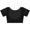 Soutien-gorge Ensembles Femmes Sexy Sheer Mesh Summer Mini T-shirt Tops à manches courtes Open Chest Crop Top Club Voir à travers les réservoirs de danse Pole Street279q