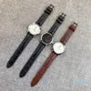 New Leather Fashion Watch Man Calendar Luxury Casual Design Quartz Date Montre Reloje De Marca Business Simple Wristwatches High