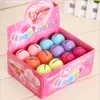 Lip Gloss 24pcs Fruit Flavor Cute Round Ball Pure Natural Plant Kids Baby Girls Lips Moisturizing Romantic Bear