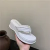Terlik dxfan seksi leopar tıknaz topuk platform flip floplar ayakkabı kadınlar açık ayak parmağı plaj marka sandalet takozlar