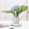 Scandinavian Grey Glass Vase Elegance Dry Flower Bottle Chic Ins Nordic Fresh Floral Storage Jar Minimalist Desktop Decor Vase 210623