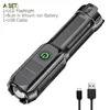 Latarki Pochodnia Styl USB Rechargeable T6 LED Mini Zoom Noc Walking Oświetlenie samochodu KONSERWACJA PRACKA
