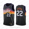 PhoenixSunsMen Devin 1 Booker Chris Paul Deandre Ayton Jae Crowder 2020–21 Black City Basketball-Trikot, neue Uniform