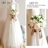 Wedding Flowers LKY Fr Bouquet Silk Roses White Bridal Artificial A Marriage Bridesmaids3901147