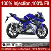 Corps OEM pour HONDA CBR 250R CBR250 250 R CC 11-15 Kit 58No.109 MC41 CBR-250 CBR250R 250CC Blanc bleu 2011 2012 2013 2014 2015 CBR-250R 11 12 13 14 15 Carénage de moulage par injection