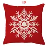 22 couleurs taies d'oreiller décoratives pour Noël Halloween oreillers en lin 45 * 45CM personnalisé Père Noël imprimé arbre lit sac souple taie d'oreiller Coussin