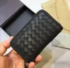 Famous Luxurys Weave real leather Credit Card Holder Men Womens Multiple card slots Cards Holders Mini Wallets Coin Purse Pocket I7033811