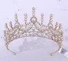 Casamento Bridal Pérolas Coroa Tiara Princesa Headband Cristal Rhinestone Acessórios De Cabelo Jóias Corean Hairband Pageant Headpiece Headpiece Headdress