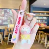 New Little Yellow Chicken Keychain Cute Cartoon Epoxy Doll Car Key Ring Piece School Bag Ornament Piccolo regalo G1019