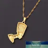 Forntida egyptisk drottning Nefertiti Farao Hängsmycke Halsband Guldfärg För Kvinnor Män Smycken Guld Silver Färg Hip Hop Smycken Fabrikspris Expert Design Kvalitet