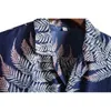 Mode feuilles hommes hawaïen plage chemises à manches courtes décontracté boutonné Tropical Aloha chemises hommes fête vacances Chemise Homme 210522