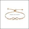 Länk jewelrylink -kedja figur 8word pärlstav armband för kvinnor vackra armband kreativ justerbar tjej mode goda lyckliga gåvor kvinna d