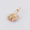 Broche de girassol Pin Pin esmalte dourado Metal Broches Broches Business Suit Dress Tops Corsage Pins de lapela Momen Homens Moda Jewelr Will e Sandy