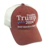 Casquette Donald Trump 2024 brodée avec sangle réglable 5 couleurs