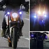 LED U7 Motorfiets Koplamp DRL met Angel Eyes Ring Lighting Rijden Running Lights Front Spotlight Hi / Lo Strobe Flashing White Light and Switch