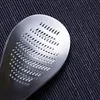 Kitchen Tool Spoon Shape Stainless Steel Lemon Mixer Ginger Grater Wasabi Garlic Grinding Tools Cheese Grater Mixing Spoons