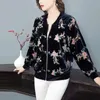 Jaquetas femininas Imprimir Jaqueta Mulher 2021 Primavera Vintage Outerwear Mulheres Básico Manga Longa Bombardeiro Lady Zipper Plus Size 5XL