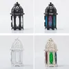 Kaarshouders Marokkaanse metalen Hollow Houder Home Coffee Shop Decor Iron Hanging Lantern Glass Crystal Candlestick